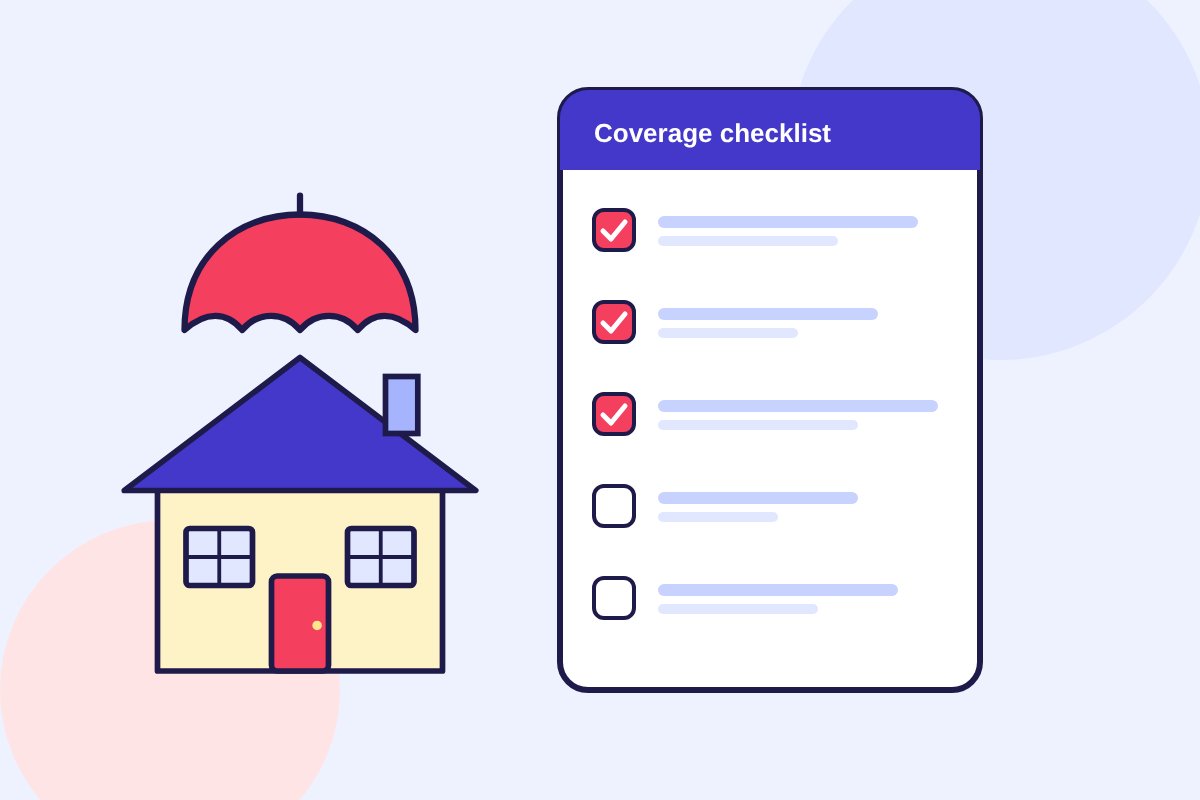 Home coverage checklist illustration